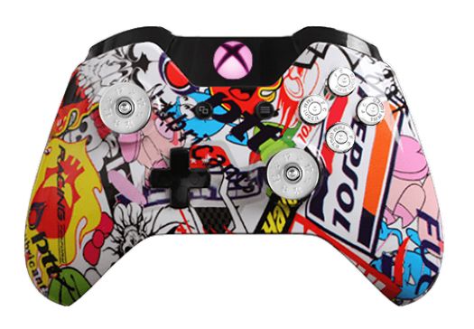 Sticker Bomb Hydro-Dipped Xbox