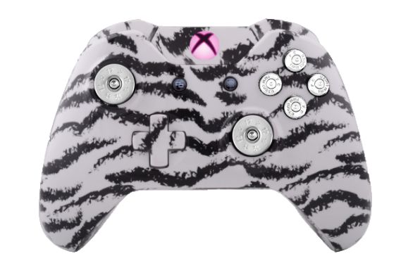 White Tiger Hydro-Dipped Xbox 