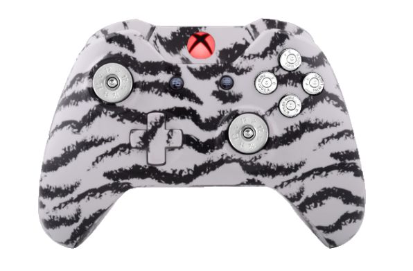 White Tiger Hydro-Dipped Xbox 