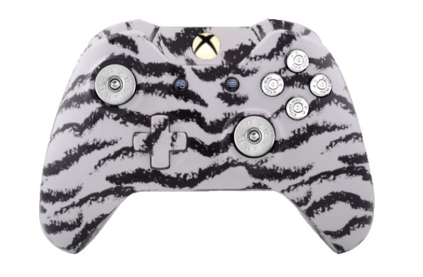 White Tiger Hydro-Dipped Xbox 