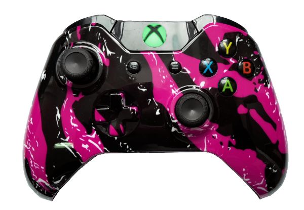 Pink Splatter Hydro-Dipped Xbo