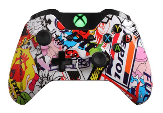 Sticker Bomb Hydro-Dipped Xbox