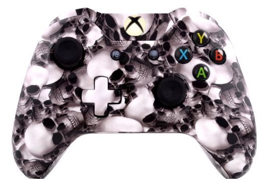 Big White Skull Hydro-Dipped X