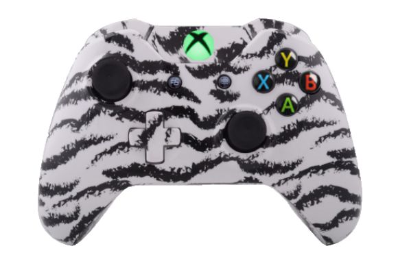 White Tiger Hydro-Dipped Xbox 