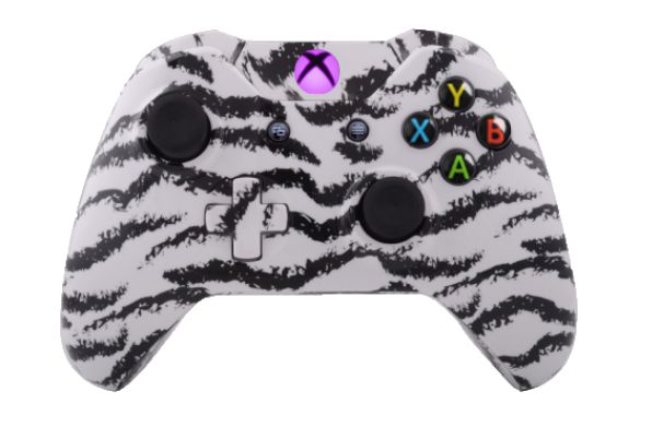 White Tiger Hydro-Dipped Xbox 